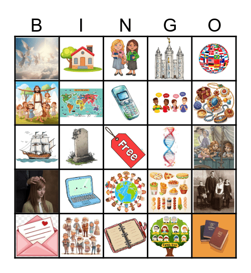 Family History Bingo Card