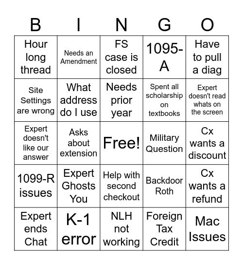 Turbotastic Bingo! Bingo Card