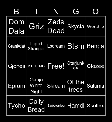 Shambhala Bingo Card