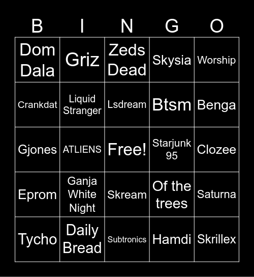 Shambhala Bingo Card