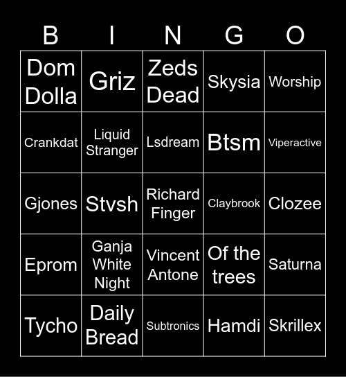 Shambhala Bingo Card