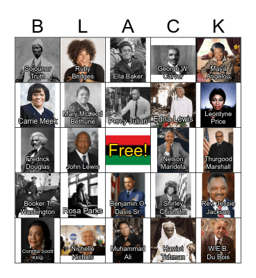 Black History Bingo: Senior Edition Bingo Card