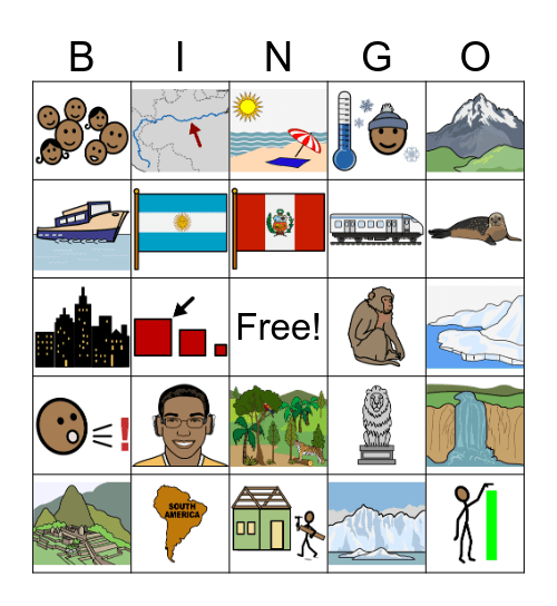Rami is in South America Bingo Card