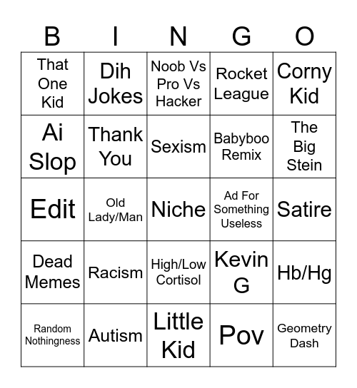 Instagram Reels Bingo Card
