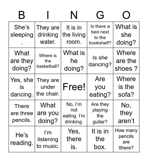 Everybody up2/L5+6 QA Bingo Card