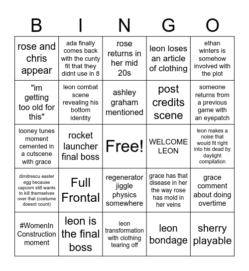 WHERES EVERYBODY GOING? Bingo Card
