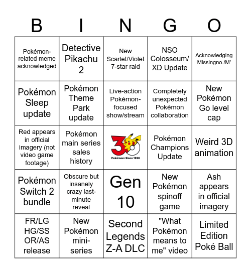 Pokémon Day 2026 - the.avamonroe Bingo Card