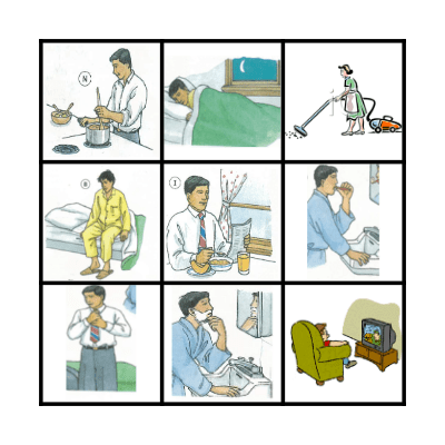 Daily Routines Bingo Card