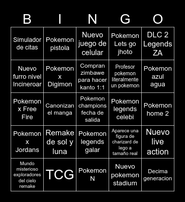 Bingo del pokemon day Bingo Card