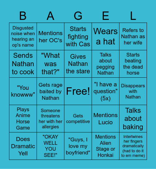 Abby Bingo Card