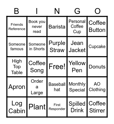 COFFEE CRAWL 2026 Bingo Card