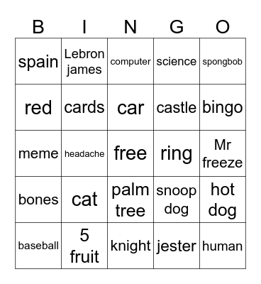 Infinity craft bingo Card