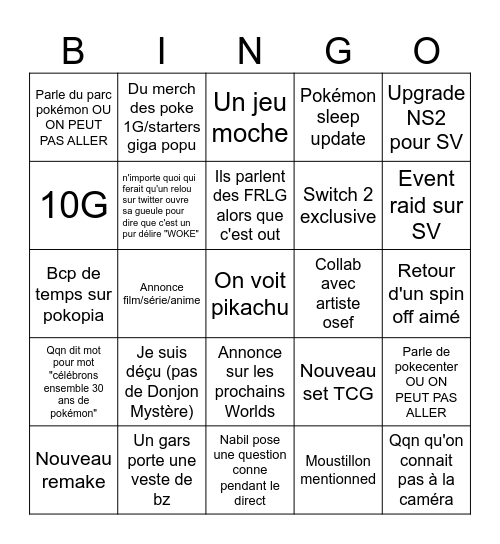 Pokémon Day 2026 Bingo Card