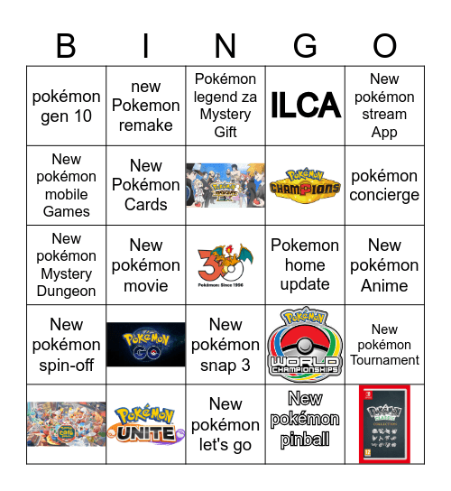 Pokémon day 2026 Bingo Card