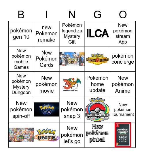 Pokémon day 2026 Bingo Card