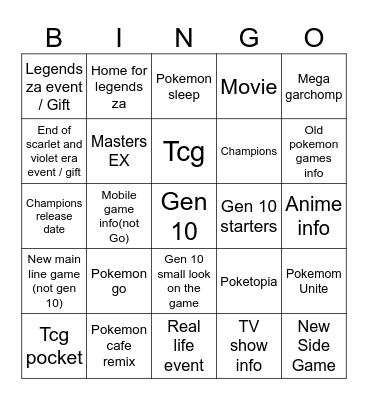 Pokemon Day 2026 By VazterVibe Bingo Card