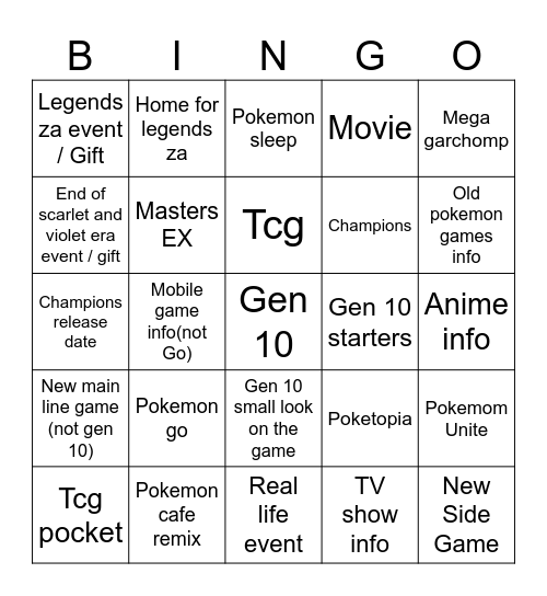 Pokemon Day 2026 By VazterVibe Bingo Card