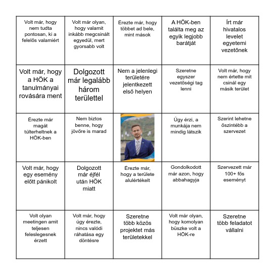 Keress valakit aki/akinek... Bingo Card
