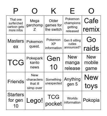 30th anniversary! Bingo Card