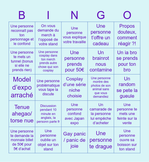 Made in Asia Bingo Card