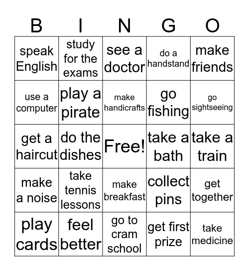 PA-PIE Bingo Card