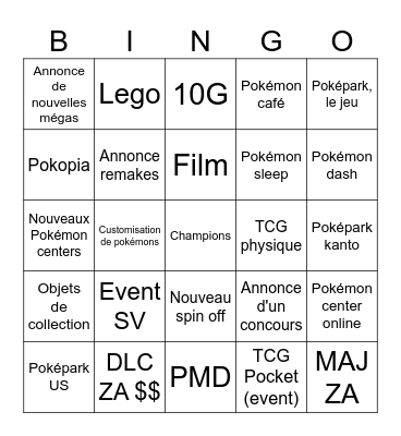 Pokemon presents pokemon day 2026 Bingo Card