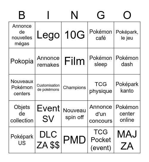Pokemon presents pokemon day 2026 Bingo Card