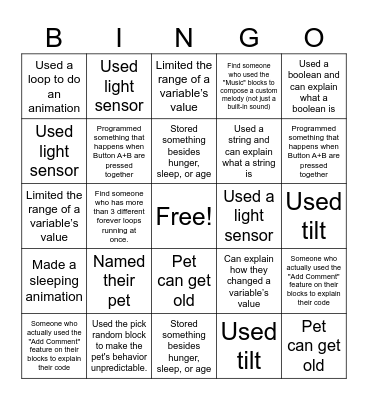 Pet Simulator Bingo Card