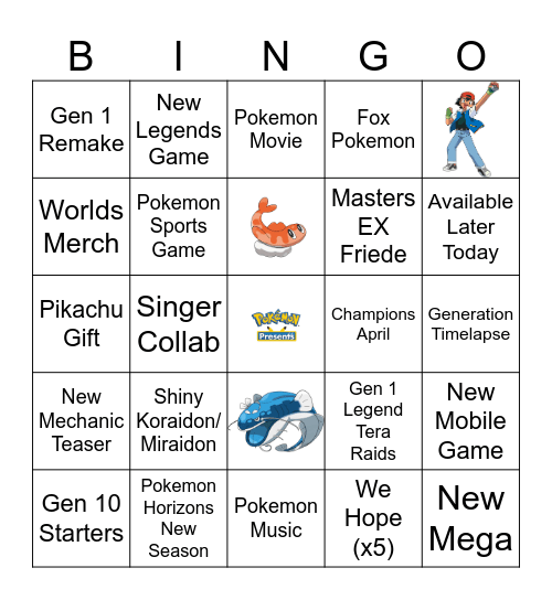 Henri Bingo Card