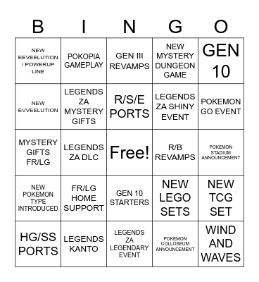 PokeBingo Card