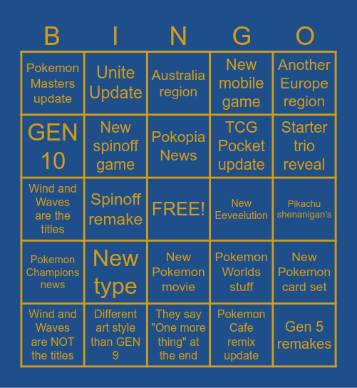 Pokemon Day 2026 Bingo Card - By Pani Bingo Card