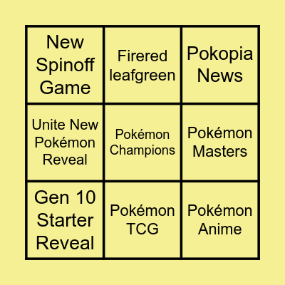 Any-Game Lockout Bingo Card