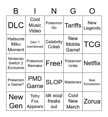 Pokemon30 Presents Bingo Card