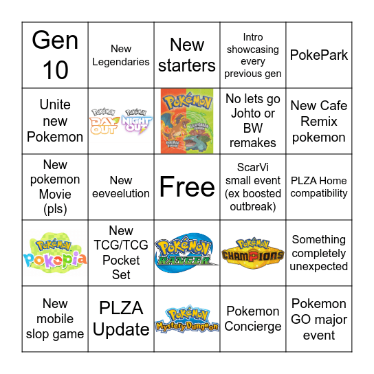 Pokemon Day 30th anniversary! Bingo Card