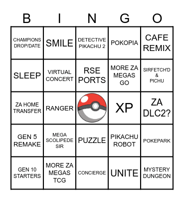POKEMON DAY BINGO Card