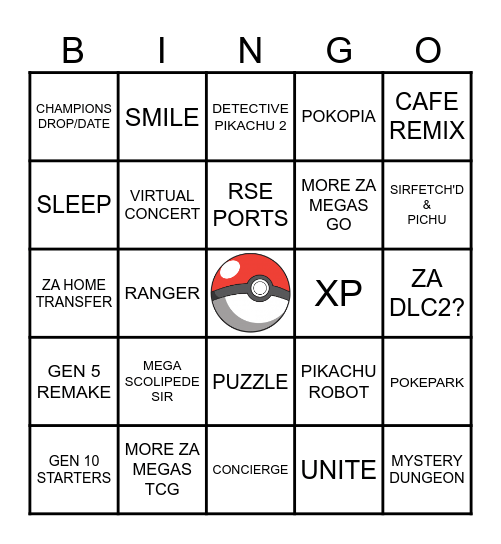 POKEMON DAY BINGO Card