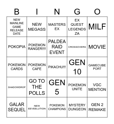 Pokemon Day BINGO! Bingo Card