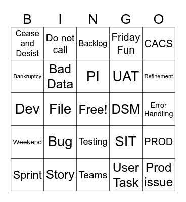 Team Goose Bingo Card
