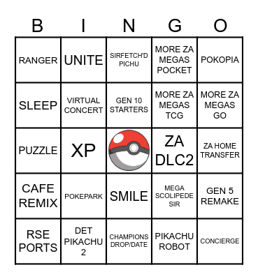POKEMON DAY BINGO Card