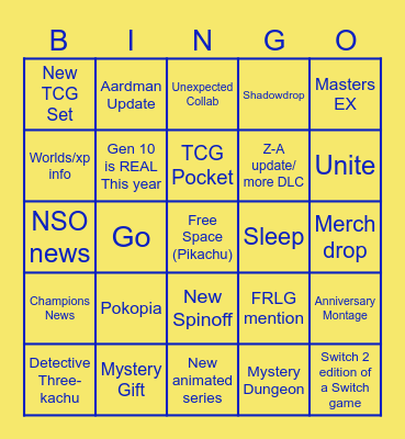 POKÉMON DAY 2026 PRESENTS Bingo Card