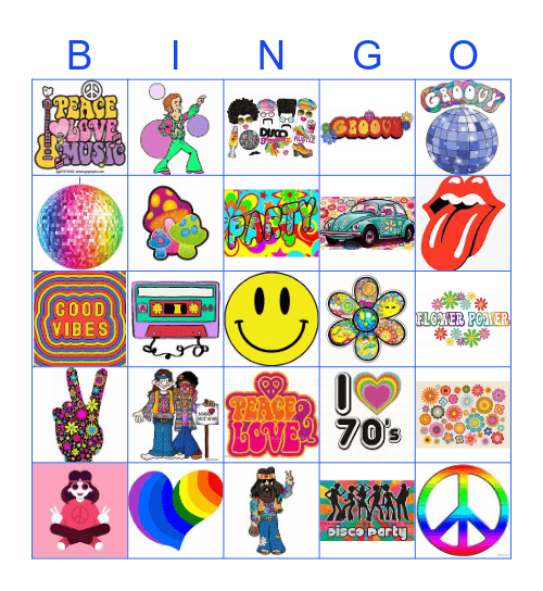 70s Bingo Card