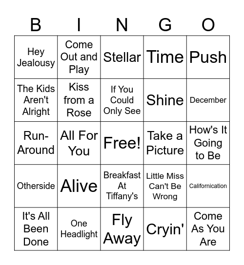 (C) 90s MB Round 1 Bingo Card