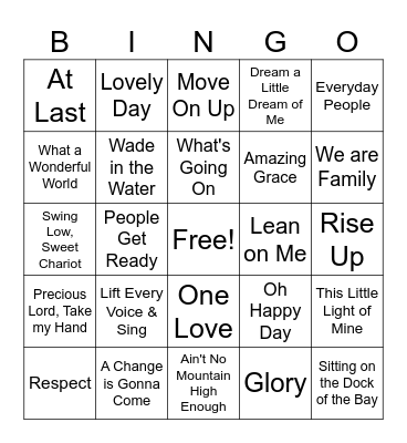 Black History Month Bingo Card