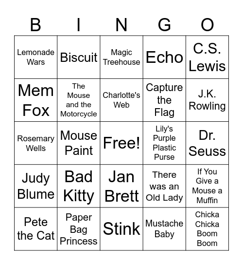 Nevada Reading Week Bingo Card