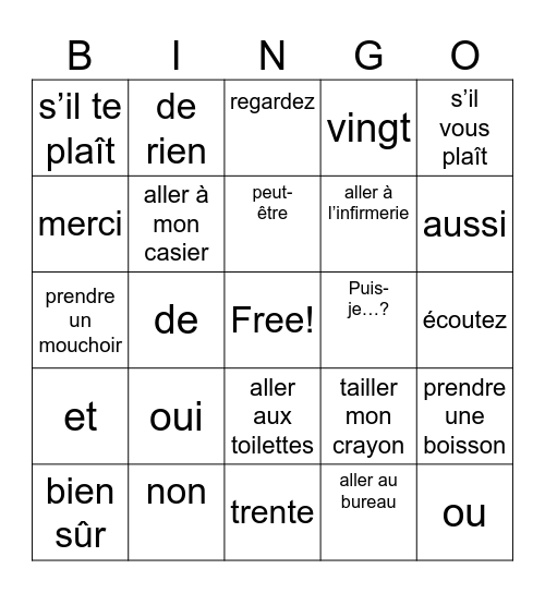 Dylan Sandy Bingo Card