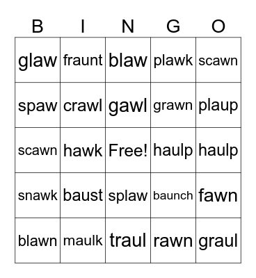 6.5 Bingo Card