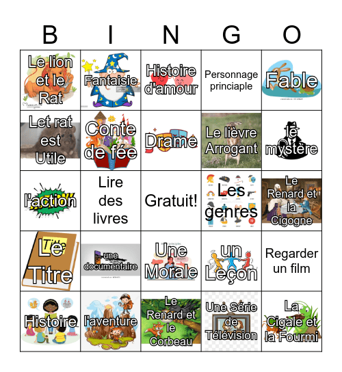 Les histoires Bingo Card