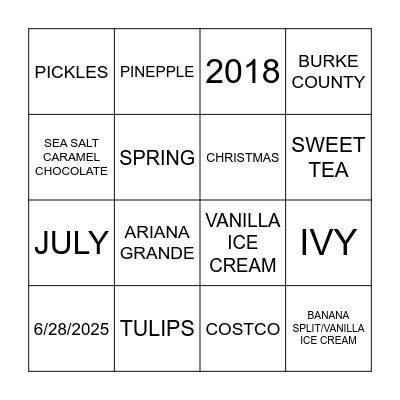 BINGO Card