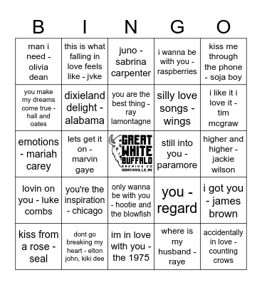Bingo to fall in love to Bingo Card