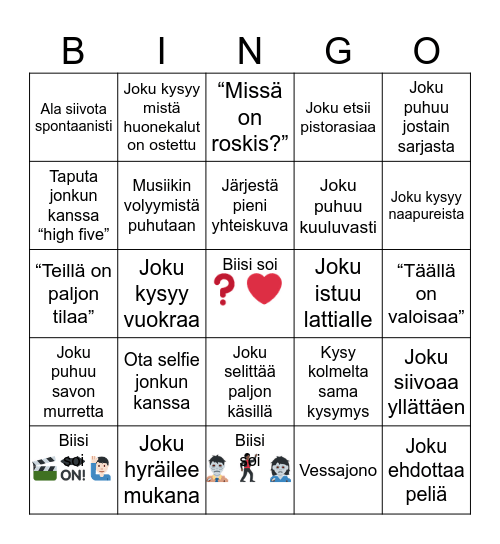 TUPARIBINGO! xd Bingo Card